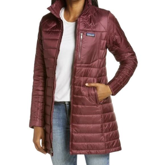 Patagonia Jackets & Blazers - Patagonia Radalie Quilted Parka Womens Size Medium Chicory Red $229 FLAWS
